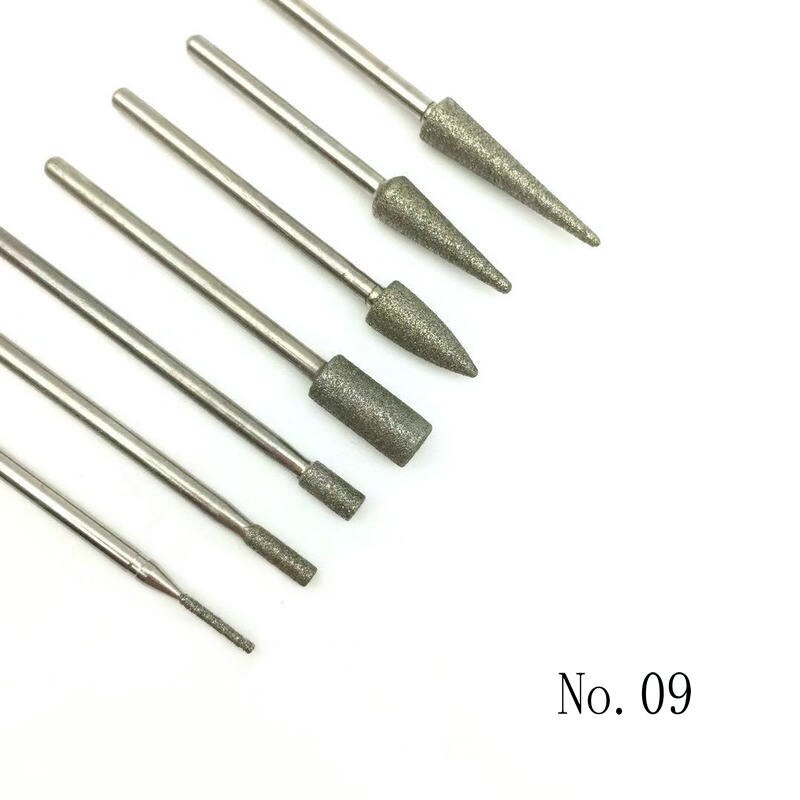 6 Stuks Nagel Boor Set Voor Elektrische Frezen Pedicure Manicure Machine Nail File Slijpen Hoofd Nail Tool Accessoires: 7Pcs Set 9