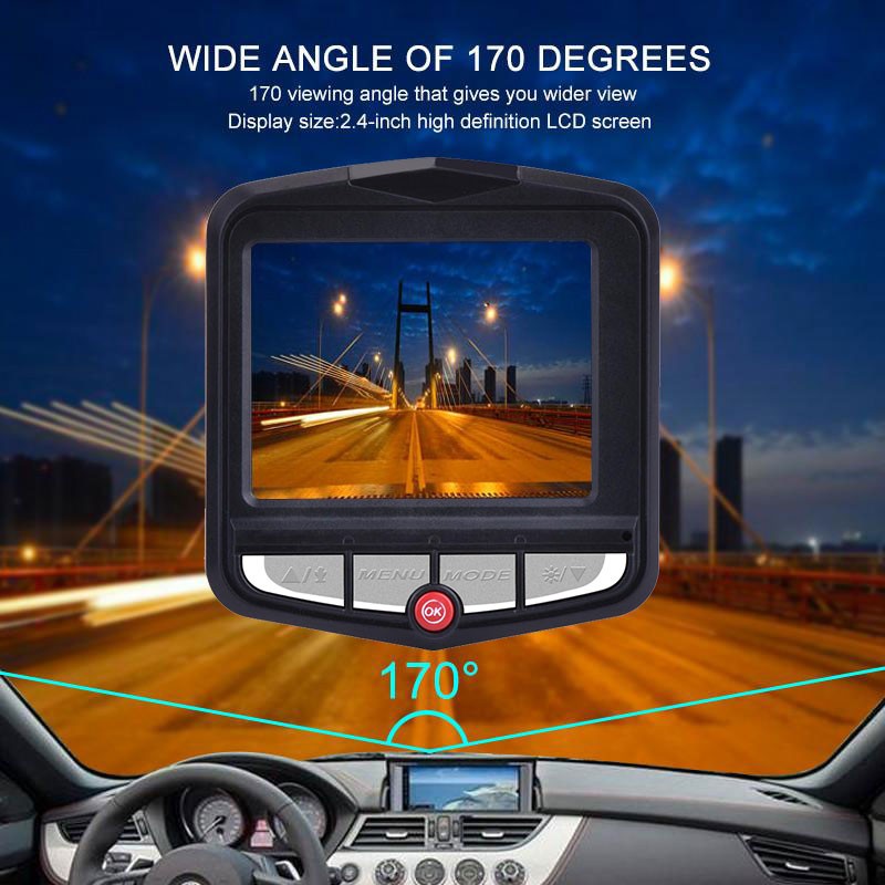 Shield Car HD Dash Cam Video Recorder 170 Degree Wide Angle DVR Camera 1080P Night Vision Car Camcorder Shield Shape Dashcam