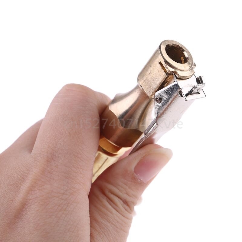 Bildekk luftinflator slange 1/4 " kjøretøy gjenget hurtig selvlåsende chuck trykkmåler luft inflator gummi slange slange