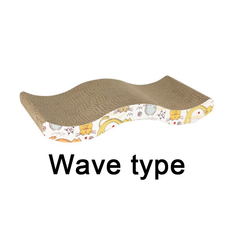 Kissan raapimislauta suora/sauma/kaavin isoille kissoille, kaksipuolinen kestävä lemmikkikissan raapimisalusta, matto kissanmintulla, kynsienhoitolelu: Aaltotyyppi