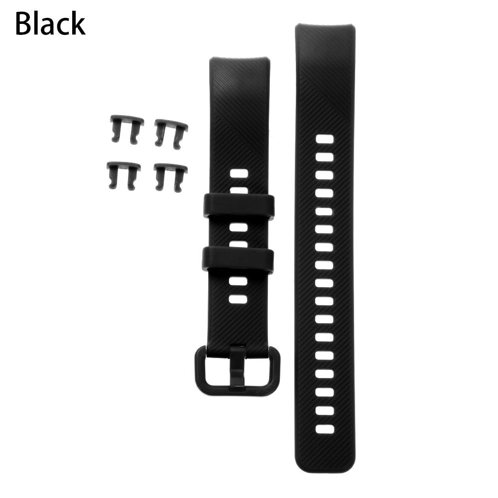 For Honor Band 5 4 Soft Silicone Watch Band Replacement Strap Colorful Sports Wristbands Classic: black