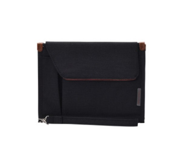 NoEnName-pochette de rangement de fichiers, nouvelle sacoche de rangement pour documents d'affaires, paquet de certificat, sac Portable multifonction pour passeport: Black