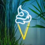 Led neonlys farverige neonskilte til værelse hjemme fest bryllup fødselsdag væg dekorativ jule neon lampe: Flødeis