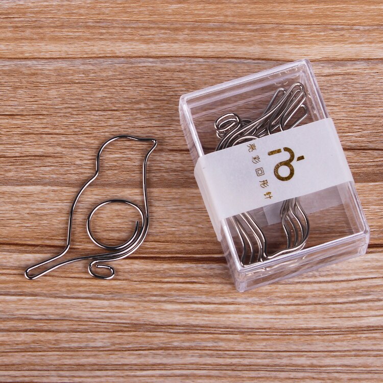 Silver Bird Paper Clip Metal Clip Cute Paper Clips Decorative Clipes De Papel Planner Clips Mini Clip