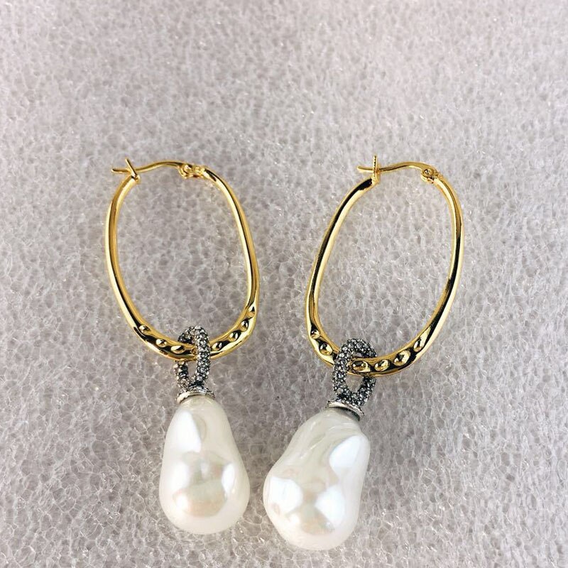 doré femelle boucles d'oreilles en forme de perle boucles d'oreilles japon corée rétro personnalité grand cercle en acier inoxydable