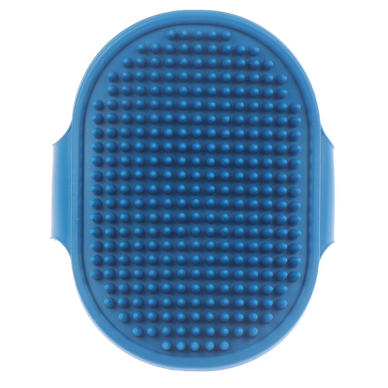 1Pc animal de compagnie chien chat bain brosse peigne caoutchouc gant cheveux fourrure toilettage Massage Mit animal douche chien brosse: Blue