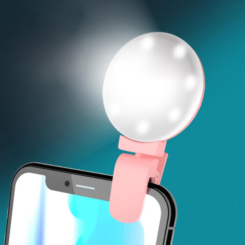 Mini anneau lumineux Selfie Portable, Clip pour téléphone