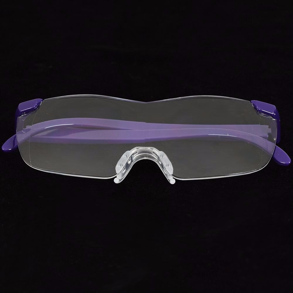 1pc forstørrelsesbriller lup briller læsebriller 160%  forstørrelses bærbare forstørrelsesbriller til forældre 2 farver: Lilla