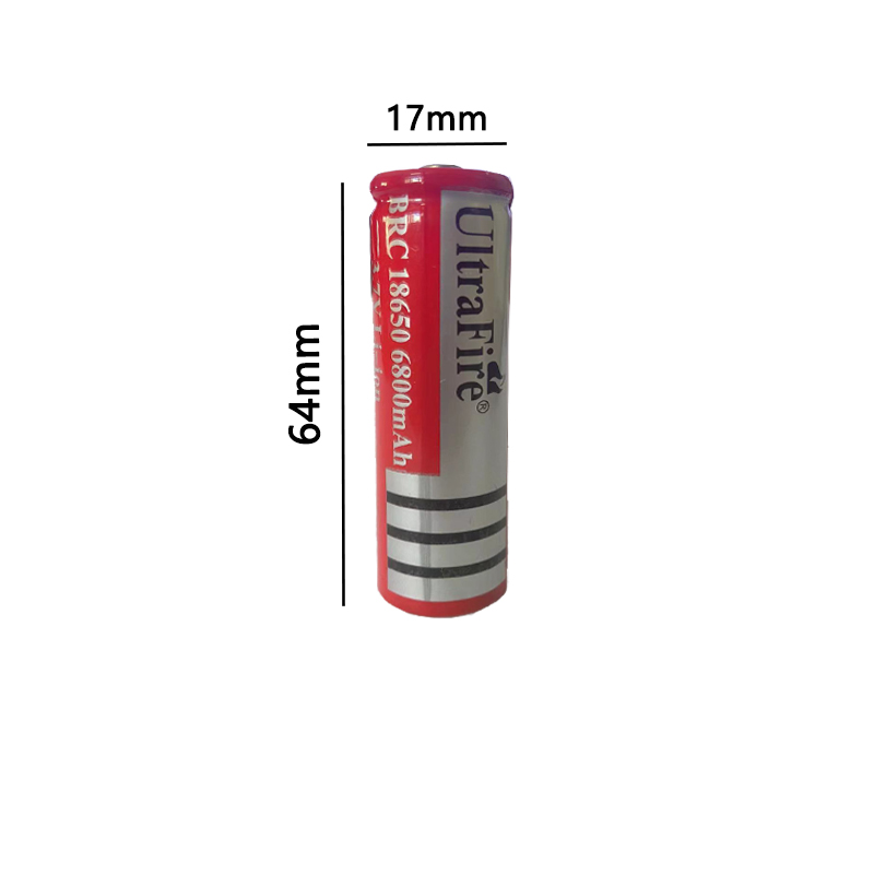 18650 3.7V 6800mAh Rechargeable Li-ion Battery for Led Flashlight Charger So On: WHITE