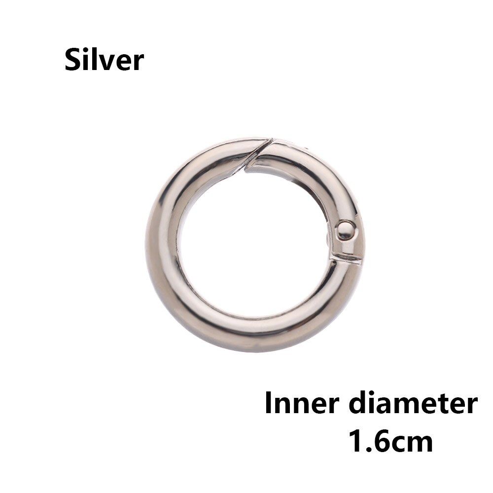 2 Stuks Riem Gesp Clips Trigger Bagage Leathercraft Spring Gate Sluiting O Ring Hond Sleutelhanger Karabijnhaak Tas Accessoires: 1.6cm - Silver