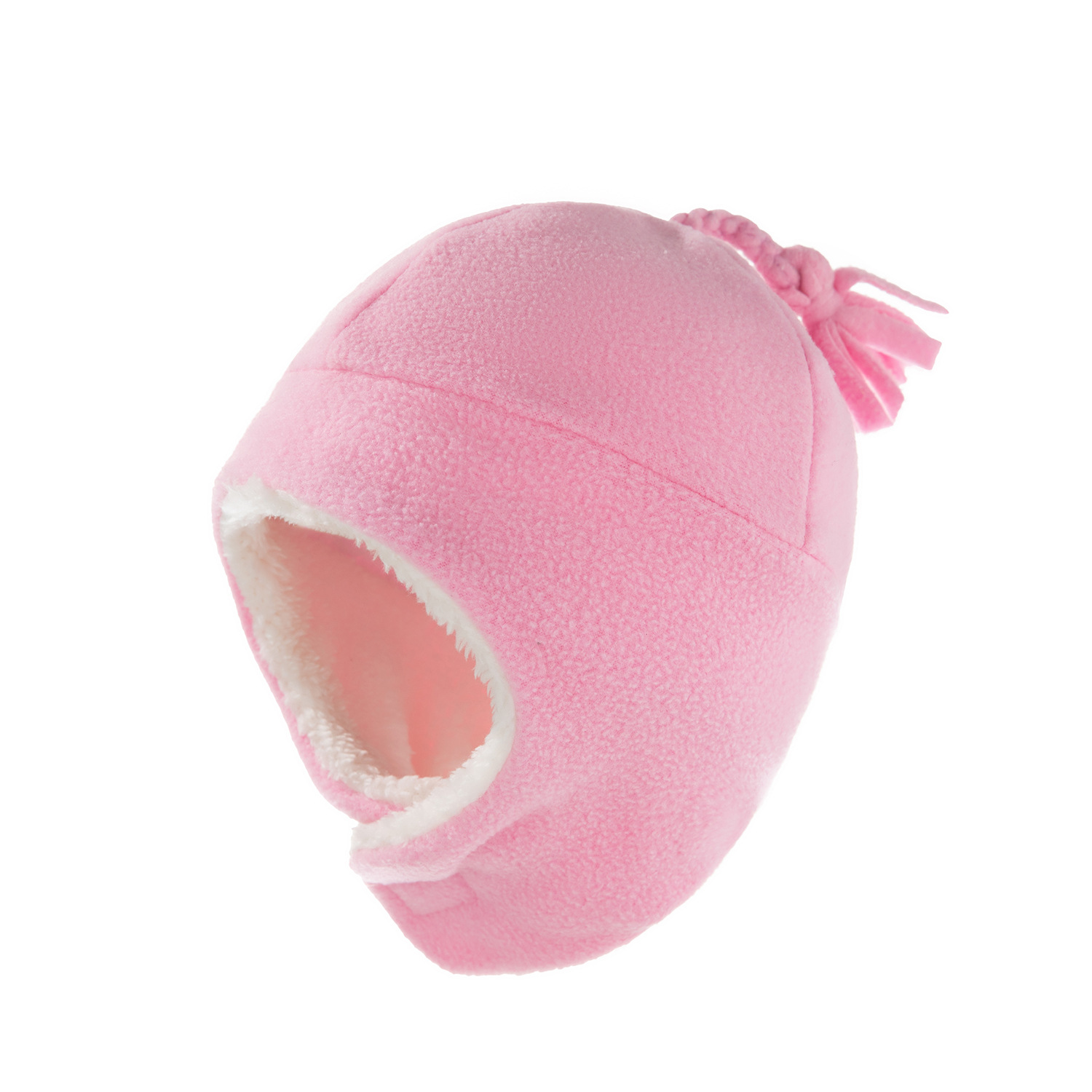 Kids Beanie Hoed Tweedelige Baby Hoed Handschoenen Skullcap Kinderen Hoed In De Winter Warm Kinderen Houden Beschermende oor Cap Hoed Handschoenen: Pink 2