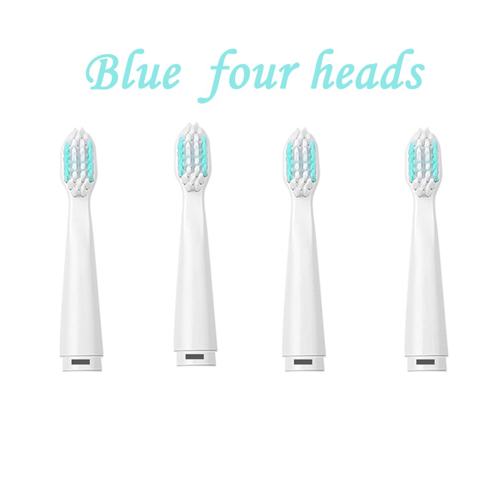 Tandenborstel Opzetborstel Sonic Hebben Oplaadbare Top Smart Vervangbare: Blue four heads