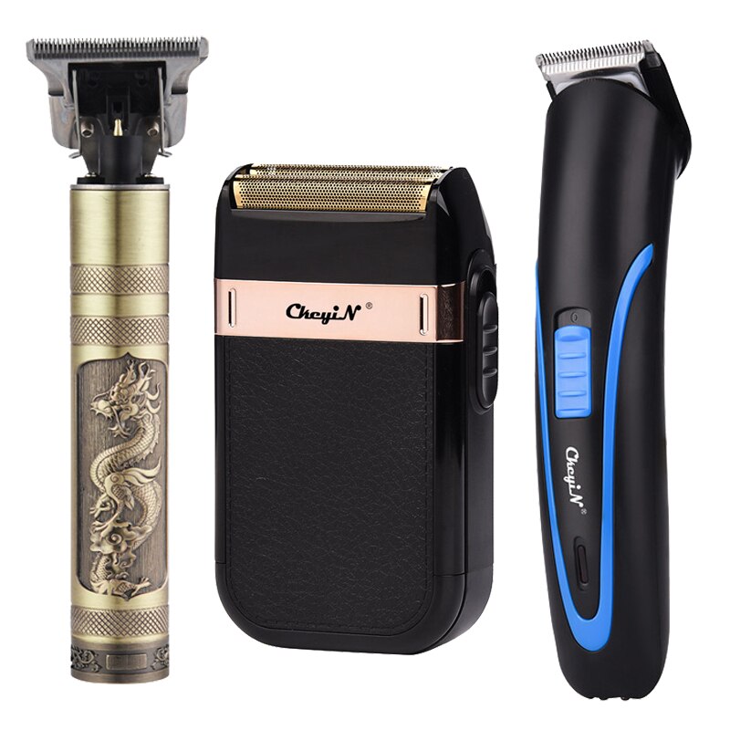 Barbeiro profissional máquina de cortar cabelo elétrico recarregável t-outliner acabamento máquina de corte aparador barba barbeador sem fio com fio: A14
