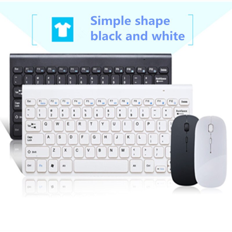 Mode Ultra-dunne 78 Toetsen USB Draadloze Toetsenbord en Muis Pak Nono Ontvanger Draadloze Toetsenbord en 4 Toetsen Muis voor Laptop