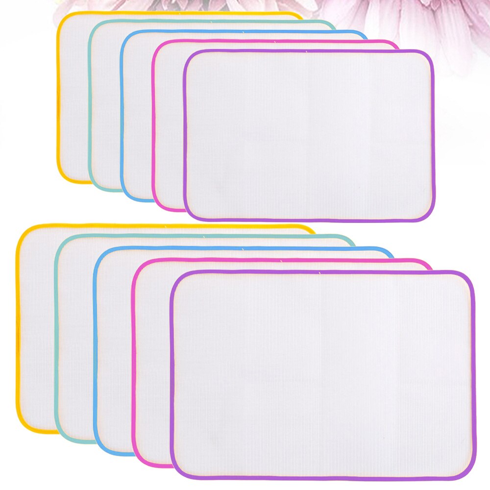 10pcs Ironing Cloth Heat Resistant Ironing Mat Ironing Board Anti-scald Ironing Clothes Pad for Home (Random Color, 35x50cm, 40x