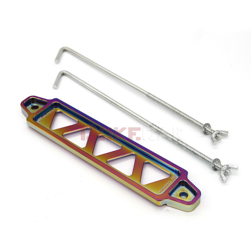 Alumínio Car Battery Tie Down Bracket, Alloy Battery Fasten Holder, 14cm, 19cm