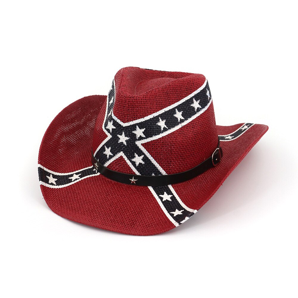Western cowboyhatt för män kvinnor sommarhattar fiskehatt utomhus vävd hatt män hattar retro stråhatt: 03