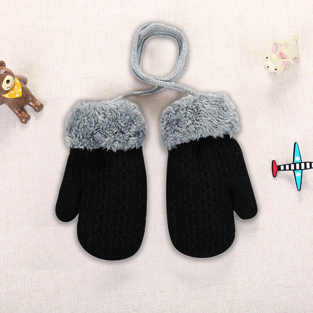 Gants solides pour enfants filles et garçons, en Patchwork, pour l'extérieur et l'hiver, pour garder au