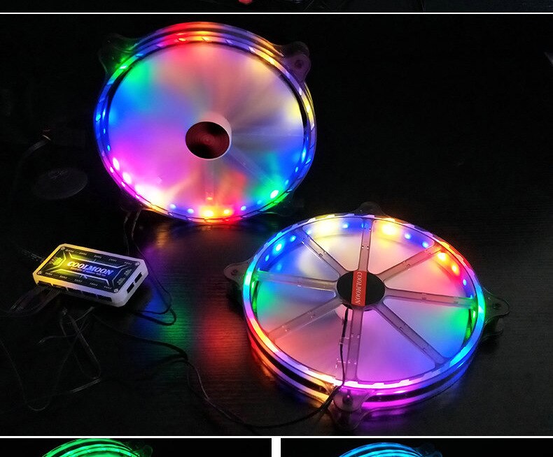 Högt luftflöde 200mm st fodral fläkt ventilador tyst kylning för dator 6 pin mute pwm rgb fodral fläktar kylare justera fläktar kylare
