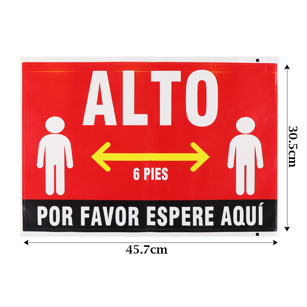 Vinyl Keep Your Distance Sticker Rectangle/Round Self-adhesive Sticker Driving/ School/ Instructor Safety Warning Floor Decal