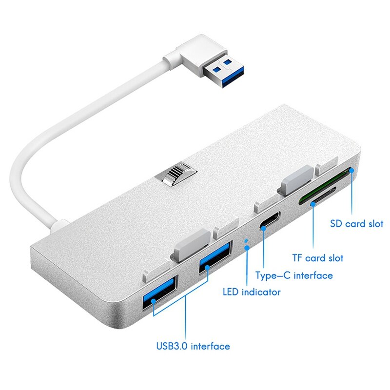5-In-1 Hub Voor Imac Apple Alle-In-Een USB3.0X2/Type-C/tf/Sd 5Gbps Multifunctionele Draagbare Hub Docking Station