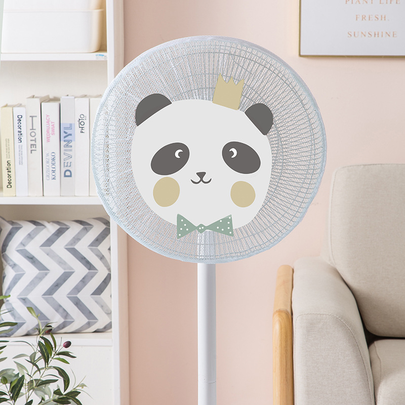 Electric Fan Safety Mesh Cover To Protect Baby Finger Anti-Chuck Fan Safety Cover Protection Net Guards Safety Mesh Fan Net: Panda