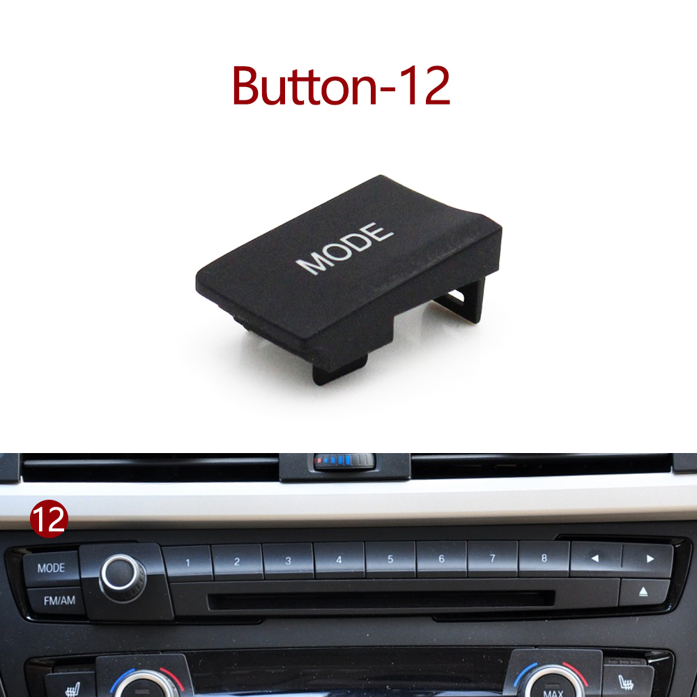 Panel frontal de coche, reproductor de CD de Radio, botón de dígitos, botones de interruptor, cubierta embellecedora para BMW M3 M4 F20 F21 F22 F30 F32 F35 F34 F36: Gris