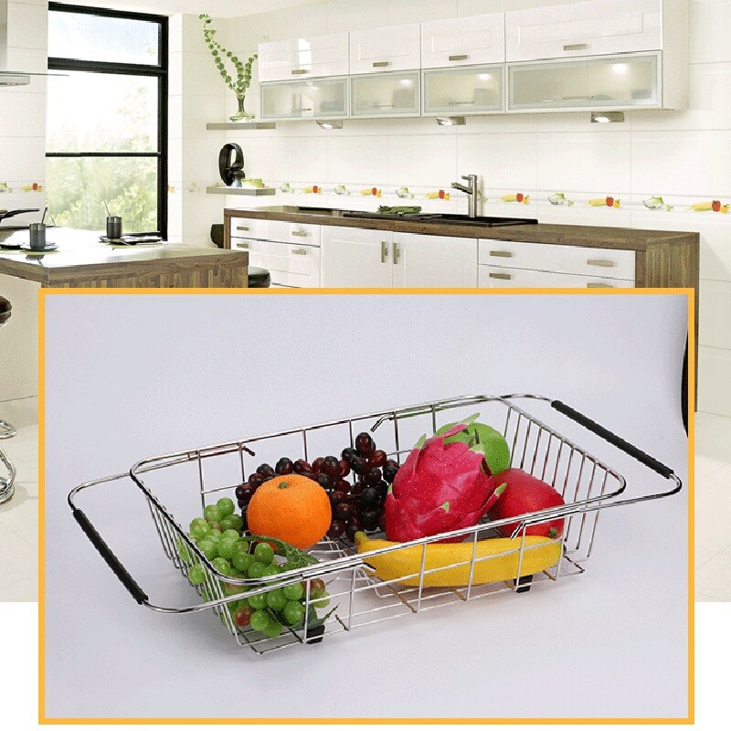 Scalable Food Drying Rack, Adjustable Dishwasher, Dishwasher Rack on the Sink or Silver Storage Rack on the Counter, Ru