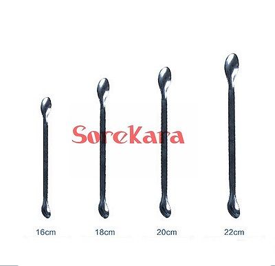 22cm Stainless Steel Medicinal Spoon Ladle Double-ended Experiment Pharmacy