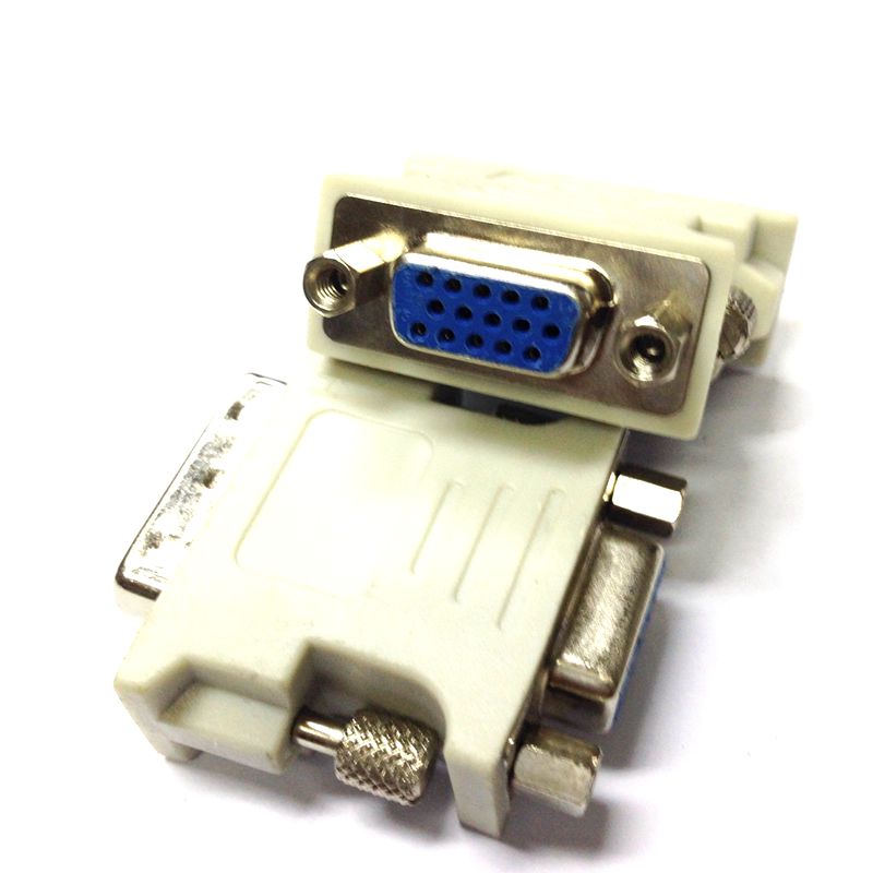 Dvi til vga-konverter dvi 12+5 hann til vga 15- pins hunnadapter grafikkort til skjermkonverter dvi-a