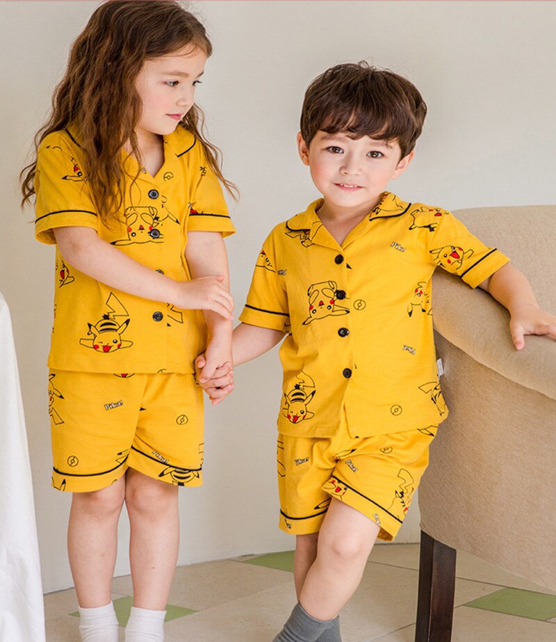 Children Homwear Pajamas for Kids Boys Girls Cotton Pyjamas Clothes Set Toddler Home Indoor Sleepwear Pigama Infant Nighty