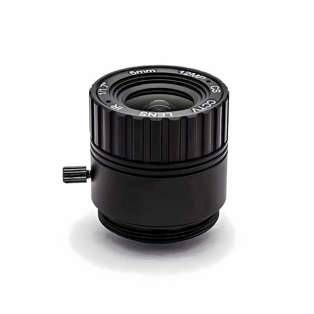 WGWK 4K 12MP CS Mount CCTV Lens 1/1.8" Format Manual Iris 5-50mm Industrial Zoom Lens For Machine Vision Surveillance IP Camera: Light Grey