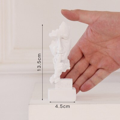 Europæisk sort harpiks tænker skulptur miniature model figurer kunsthåndværk ornamenter boligindretning tilbehør fødselsdag: 2