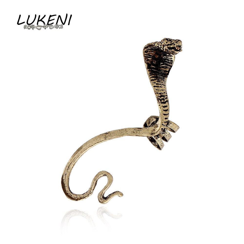LUKENI 10Pcs/Lot Jewelry Punk Snake Long Ear Cuff Earring Jackets For Women And Men EJ007