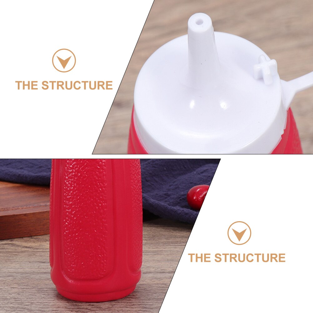 Plastic Squeeze Bottle Jam Sauce Bottle Kitchen Condiment Dispenser Bottle