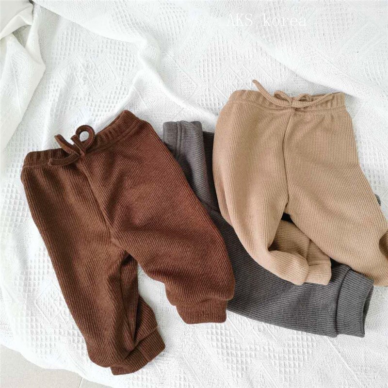 Kids Baby Meisjes Jongens Broek Herfst Katoen Zachte Comfortabele Gebreide Broek Peuter Bottom Broek Baby Effen Kleur Leggings Kleding