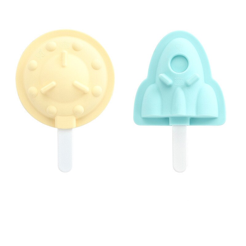 Silicone Ice Cream Mold with Lid Healthy 3D Reusable Summer DIY Homemade Popsicle Chocolate Tray Baking Tool Kitchen Accessories