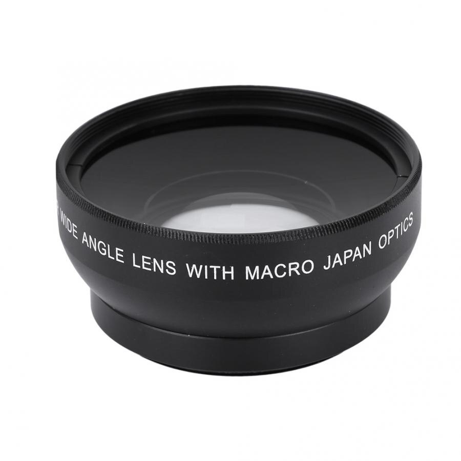 Camera Lens Met Selfie Lamp 0.45X Vergroting High Definition Groothoek Lens Voor 49 Mm Mount Camera Phone Lens