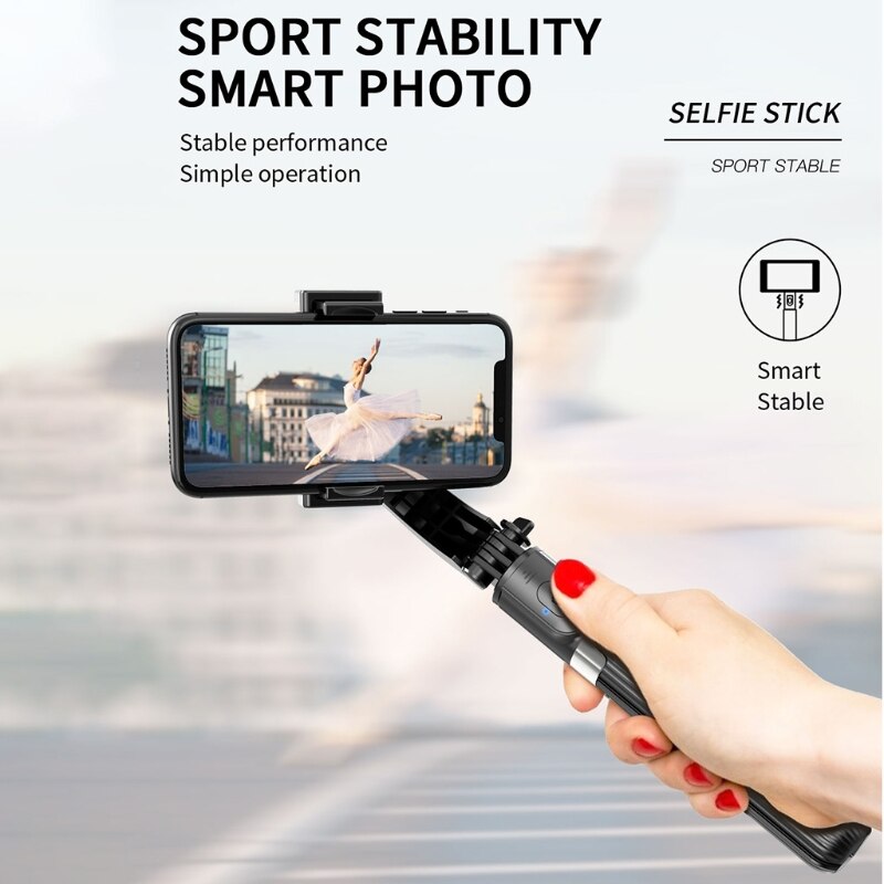 Gimbal Selfie Stick - L08 - Bluetooth Remote - Foldable - for Smartphones