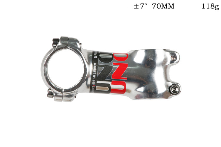 Zilver Uno Mountainbike Mtb Ultralichte Racefiets Stuurpen 7 /35 /17 ° Graden Van de Negatieve Hoek Stem Kraan: 7 degree  70mm