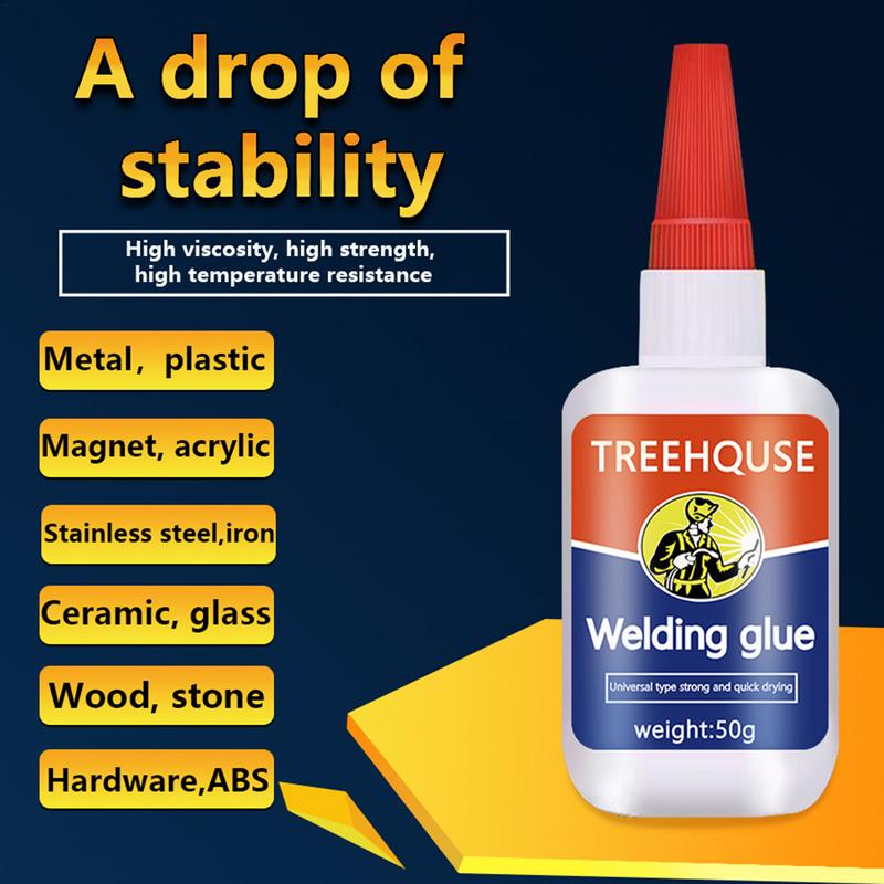 Metal Glue Heavy Duty Waterproof 50ML Metal Welding Glue With Nozzle Applicator Instant Bond Weld Metal Repair Glue Quick Drying