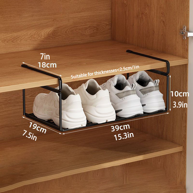 1/2pcs Layered Shoe Rack Home Dorm Office Shoe Cabinet Partition Artifact Space Saving Shoe Storage Shelf: army green