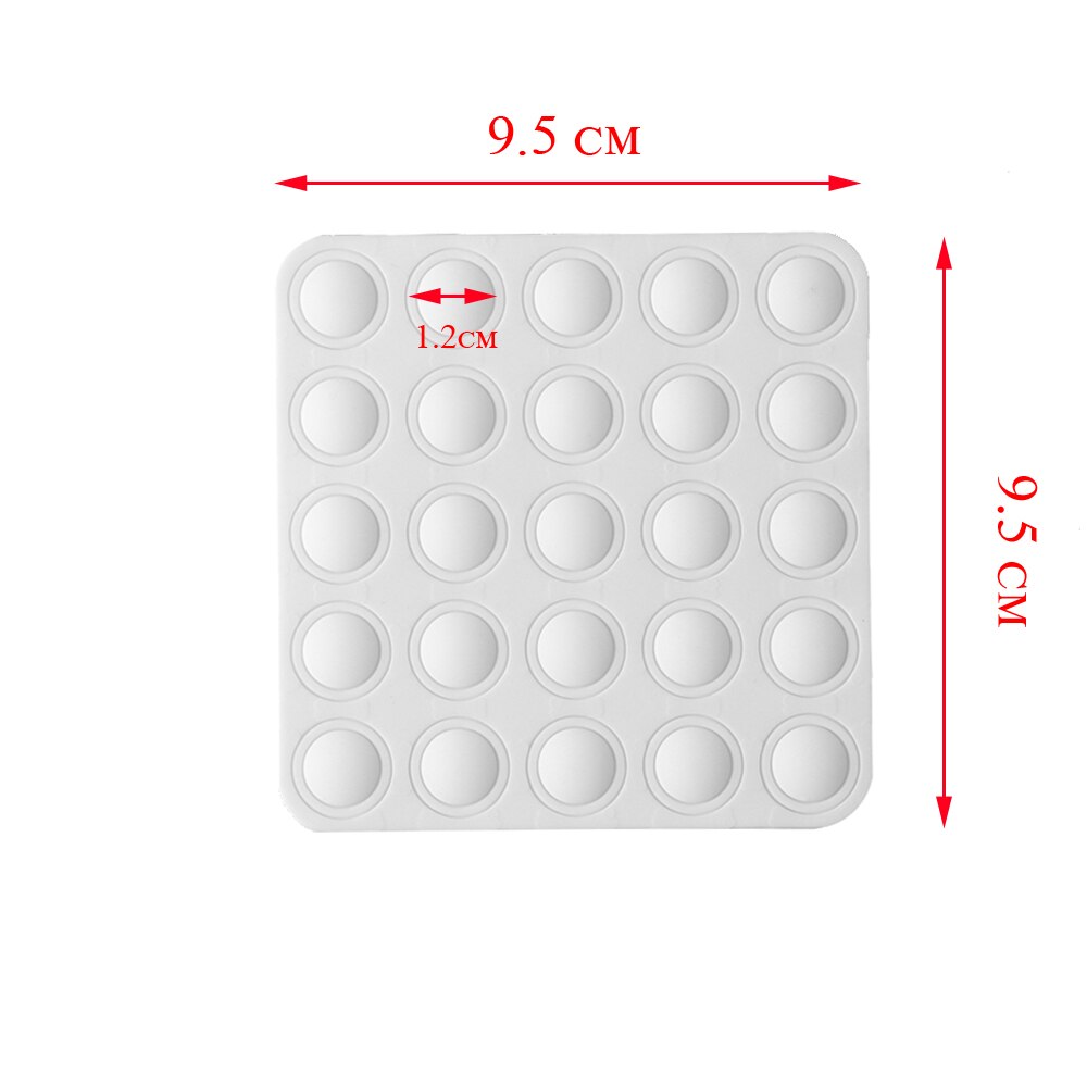 1 ark hvid silikone label klistermærke gel polish diy nail art farve knap selvklæbende paster display holder manicure værktøjer