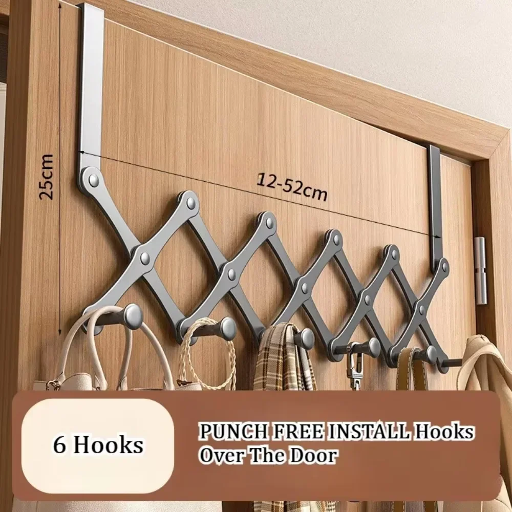 Crochet pour manteau d'armoire, crochet évolutif derrière la porte, pylons imperméables et résistants à l'usure, support organisateur de chambre à coucher Non perforé