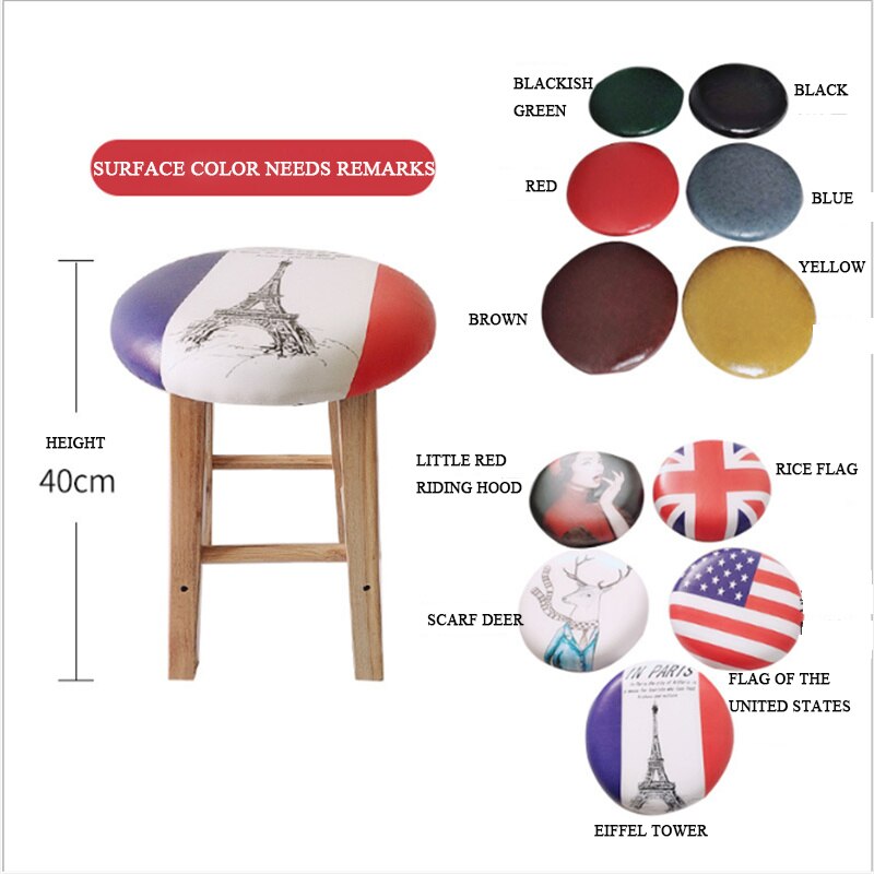 Bar Chair Nordic Modern Simple Household Solid Wood Bar Chair High Stool Bar Chair Bar Chair Bar Bench Back Leisure Chair: Sitting height 40cm