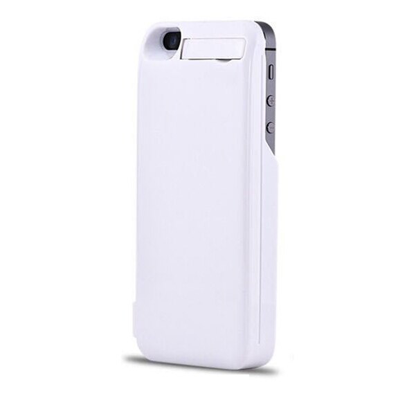 Coque de batterie externe 4200mAH, étui de chargeur de secours pour iPhone 5 5s SE: White