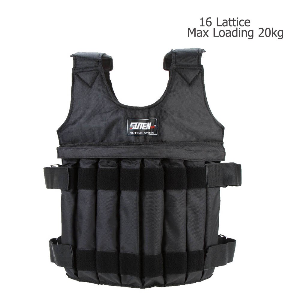 20kg/50kg peso de carga máxima jaqueta colete peso ponderado ajustável exercício boxe treinamento colete invisível peso carga areia: 20kg