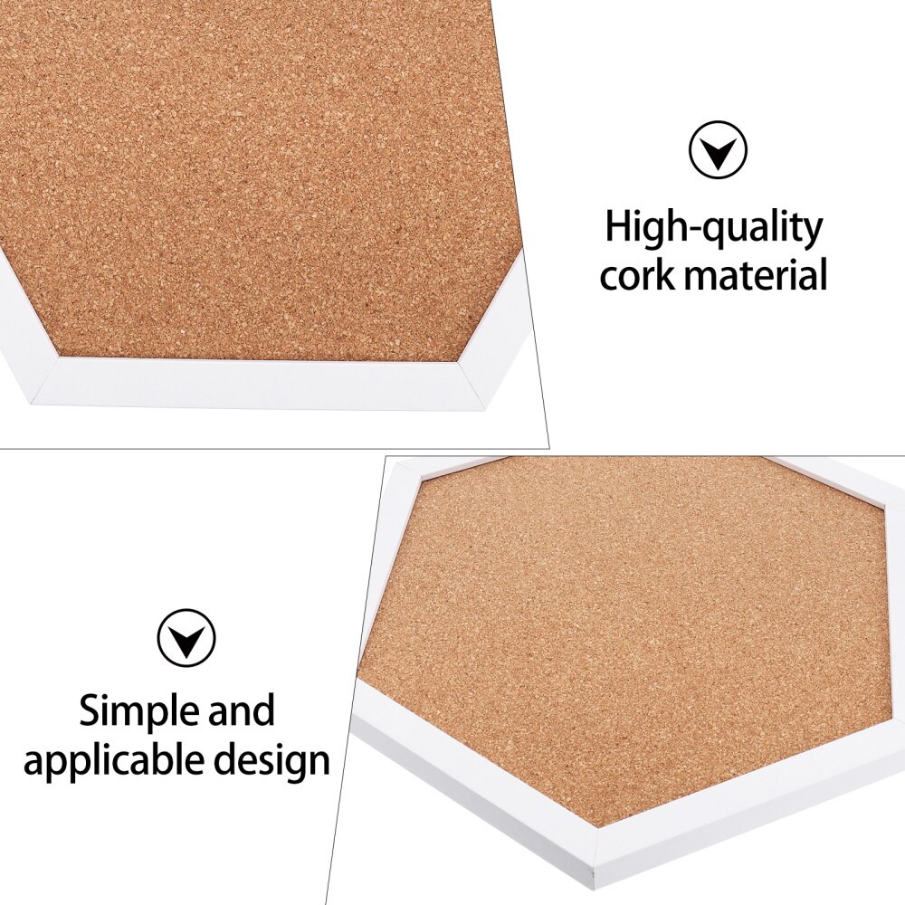 Durable Cork Bulletin Board Notice Board Cork Display Board Hexagon Memo Board