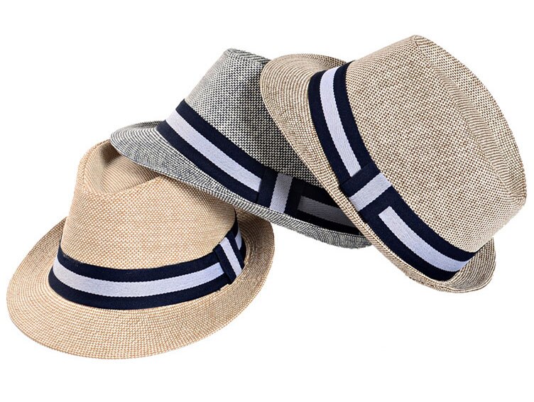 [AETRENDS] europejski mężczyzna klasyczne słomiane kapelusze fedora dla mężczyzn czapka jazzowa rozmiar 58CM Z-5314