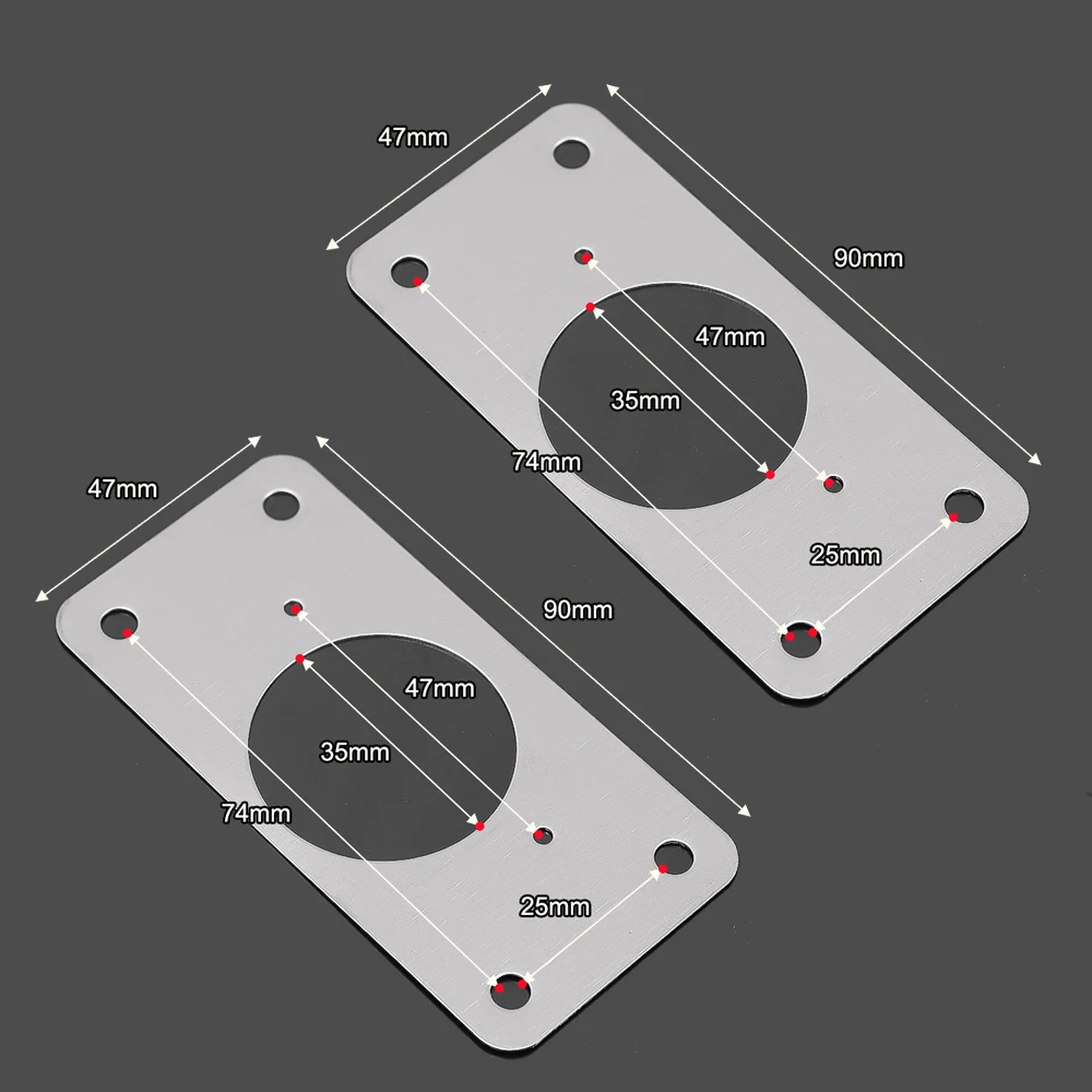 Roestvrijstalen scharnierbevestigingsplaten Kit Keukenkast Kastdeur Scharnier Montage Reparatieplaat Meubelbeslag Accessoires